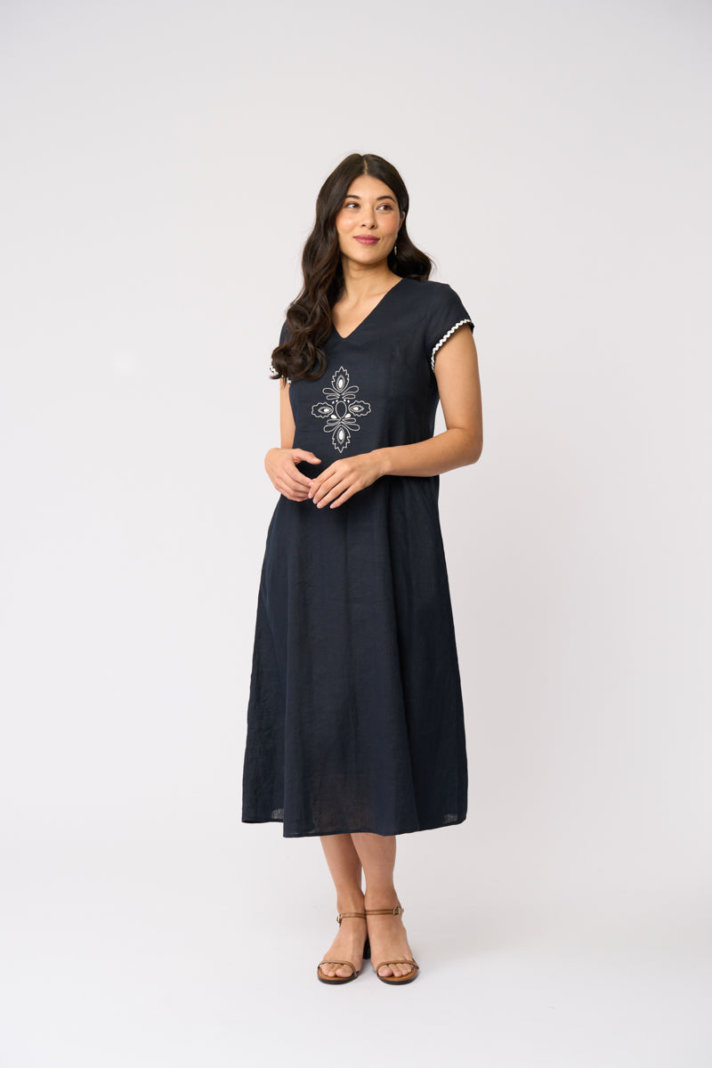 FOIL - Folk Yeah Dress - Navy