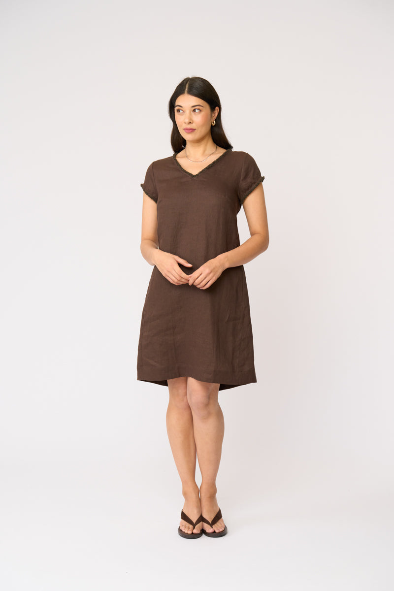 FOIL - V Festival Dress - Cocoa
