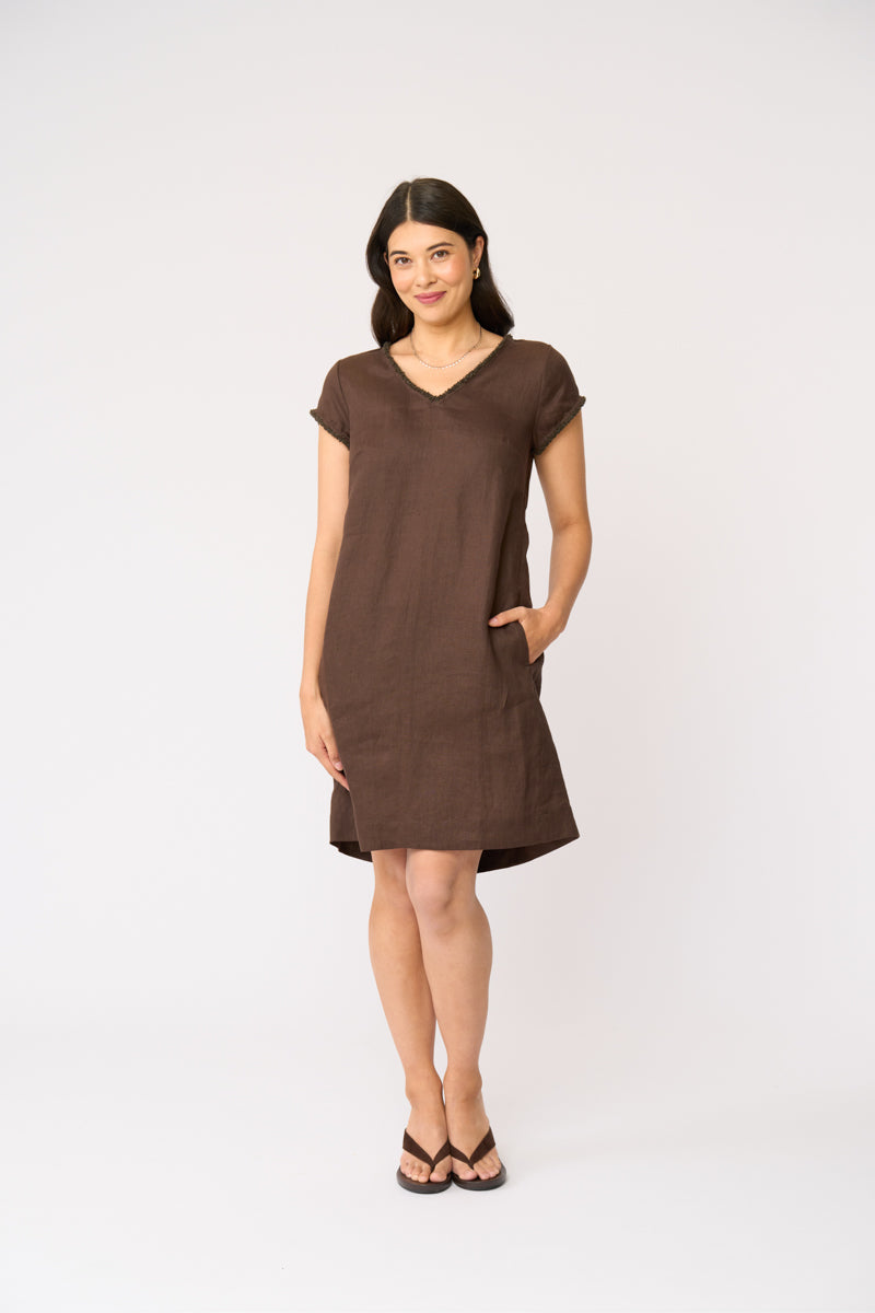 FOIL - V Festival Dress - Cocoa