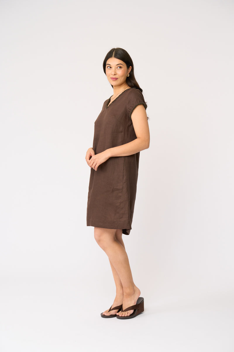 FOIL - V Festival Dress - Cocoa