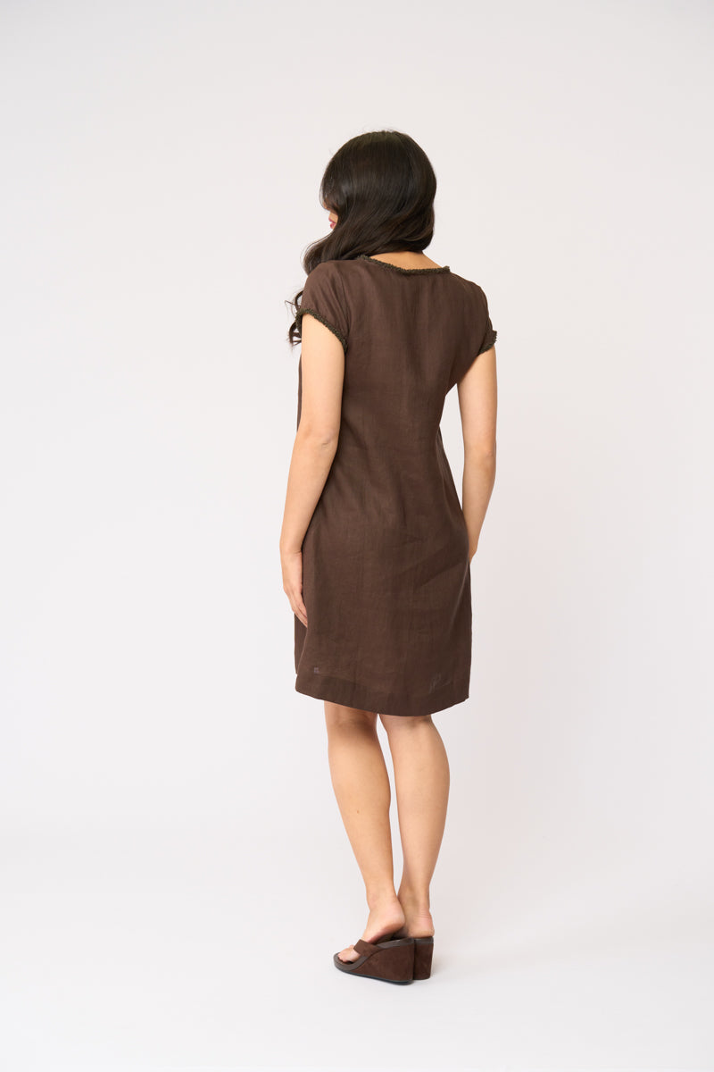 FOIL - V Festival Dress - Cocoa