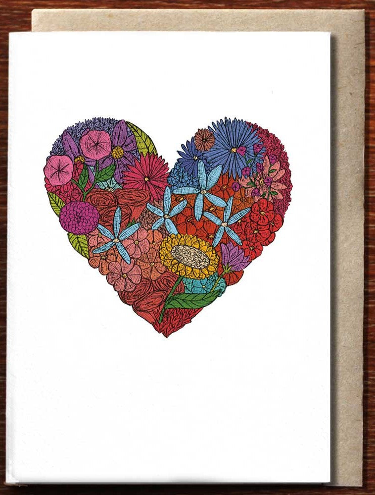 Nonsense Maker Card - Heart of Flowers