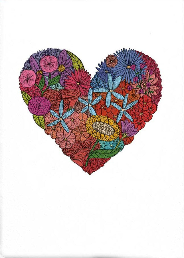 Nonsense Maker Card - Heart of Flowers