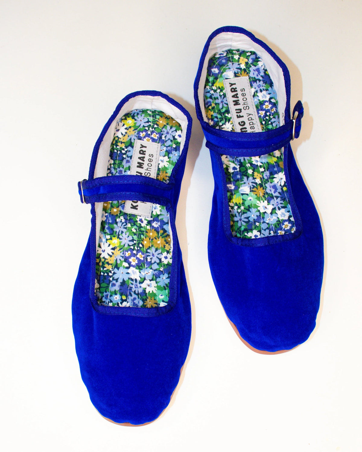 Happy Shoes - Electric Blue Velvet