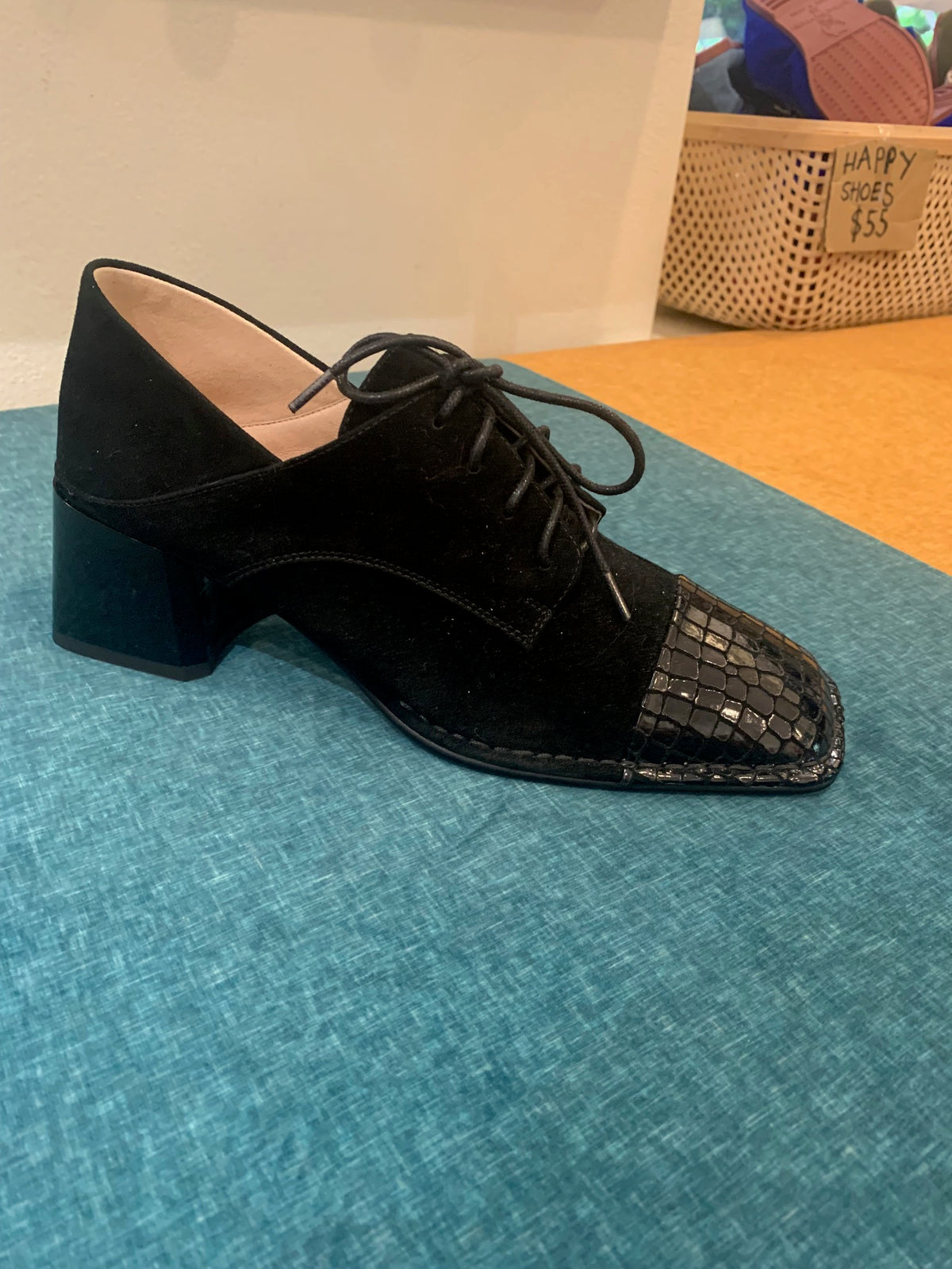 MR Shoes - Link Croc Leather Suede - Black
