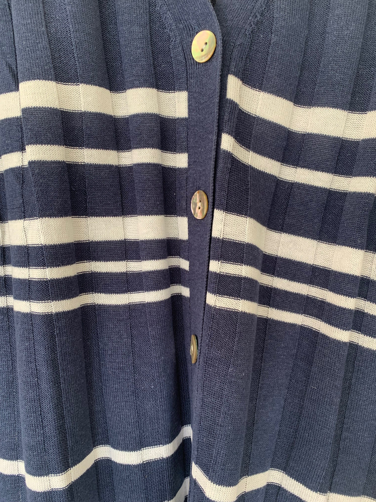 Foil  - Rib a Little Cardigan - Coastal Stripe