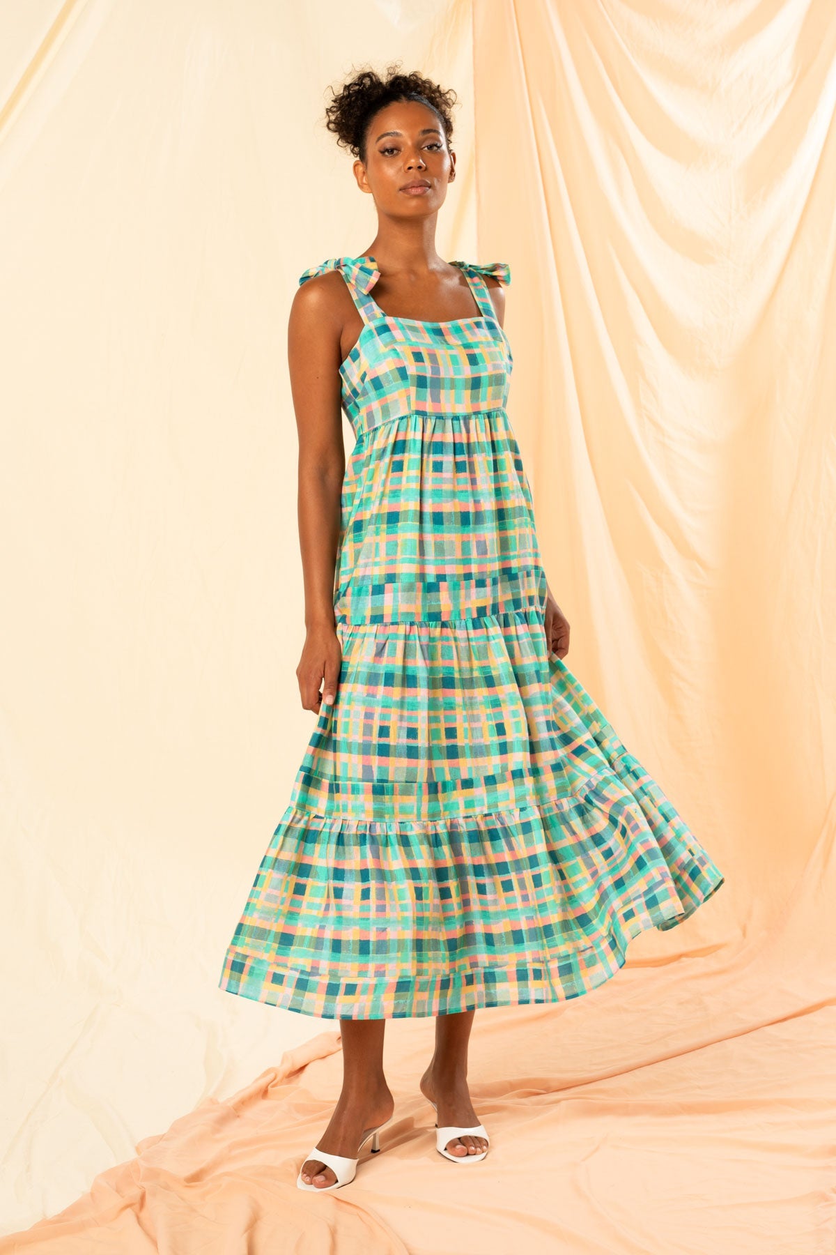 Kachel -  Ocean Check Dress