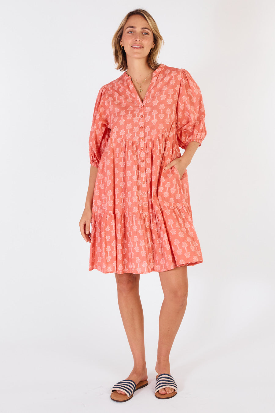 Ibisa - Calgary Dress - Coral