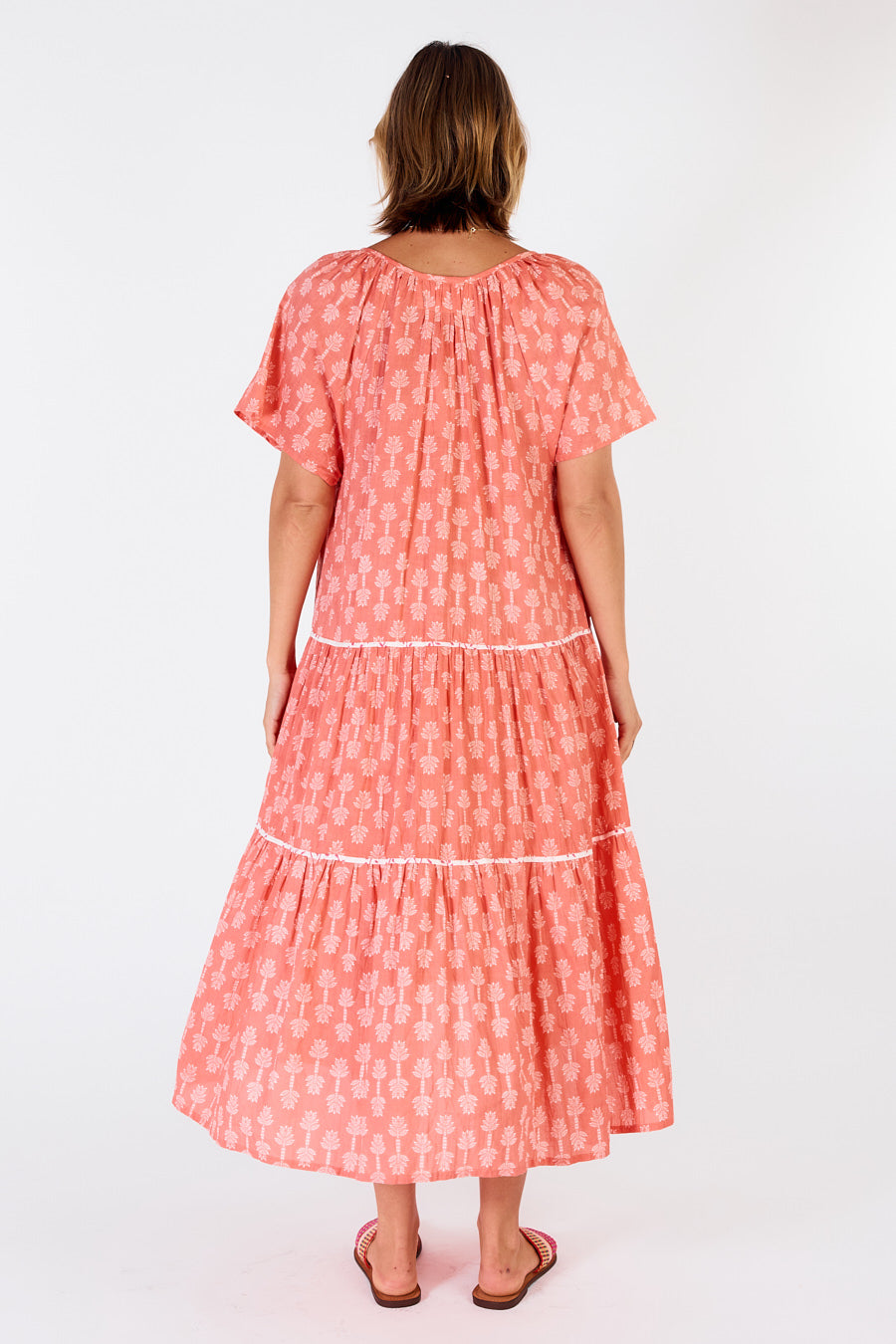 Ibisa - Calgary Midi Dress - Coral