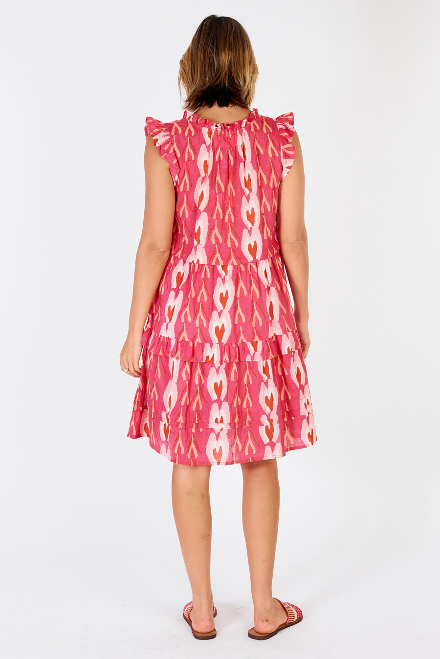 Ibisa - Heart Sleeveless Dress - Pink