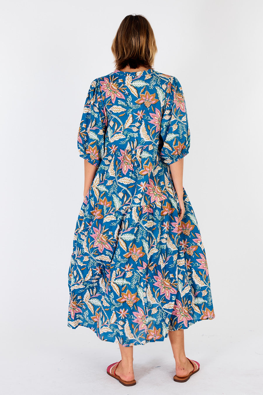 Ibisa - San Jose Midi Dress - Ocean