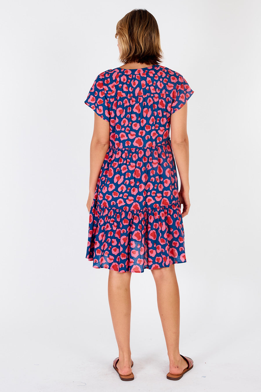 Ibisa - Seattle Tiered Dress - Navy