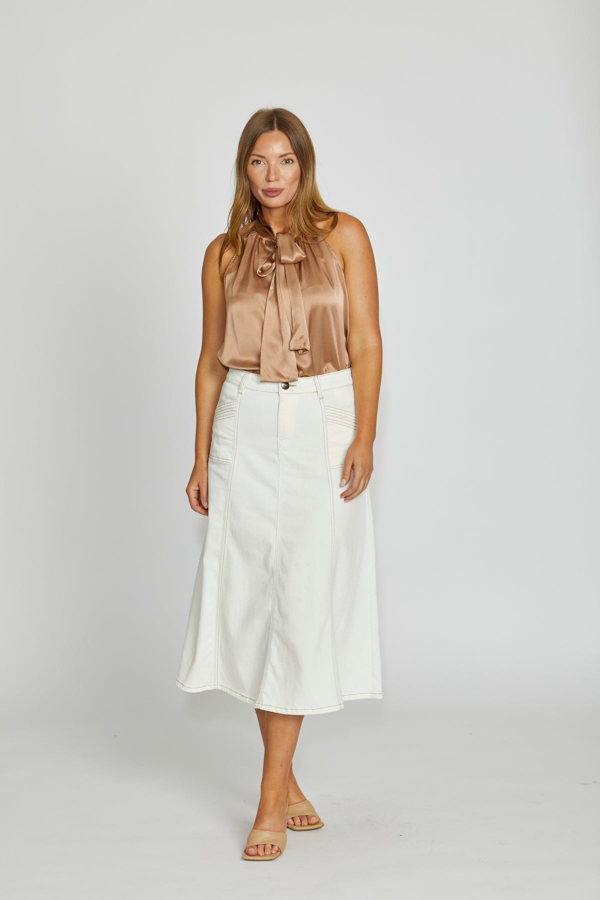 New London Jeans  - Kenly Skirt - Milk Tan