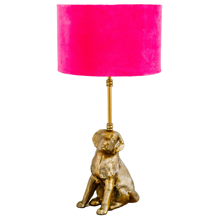 Ruby Star - Labrador Lamp Base - Raw Antique Gold