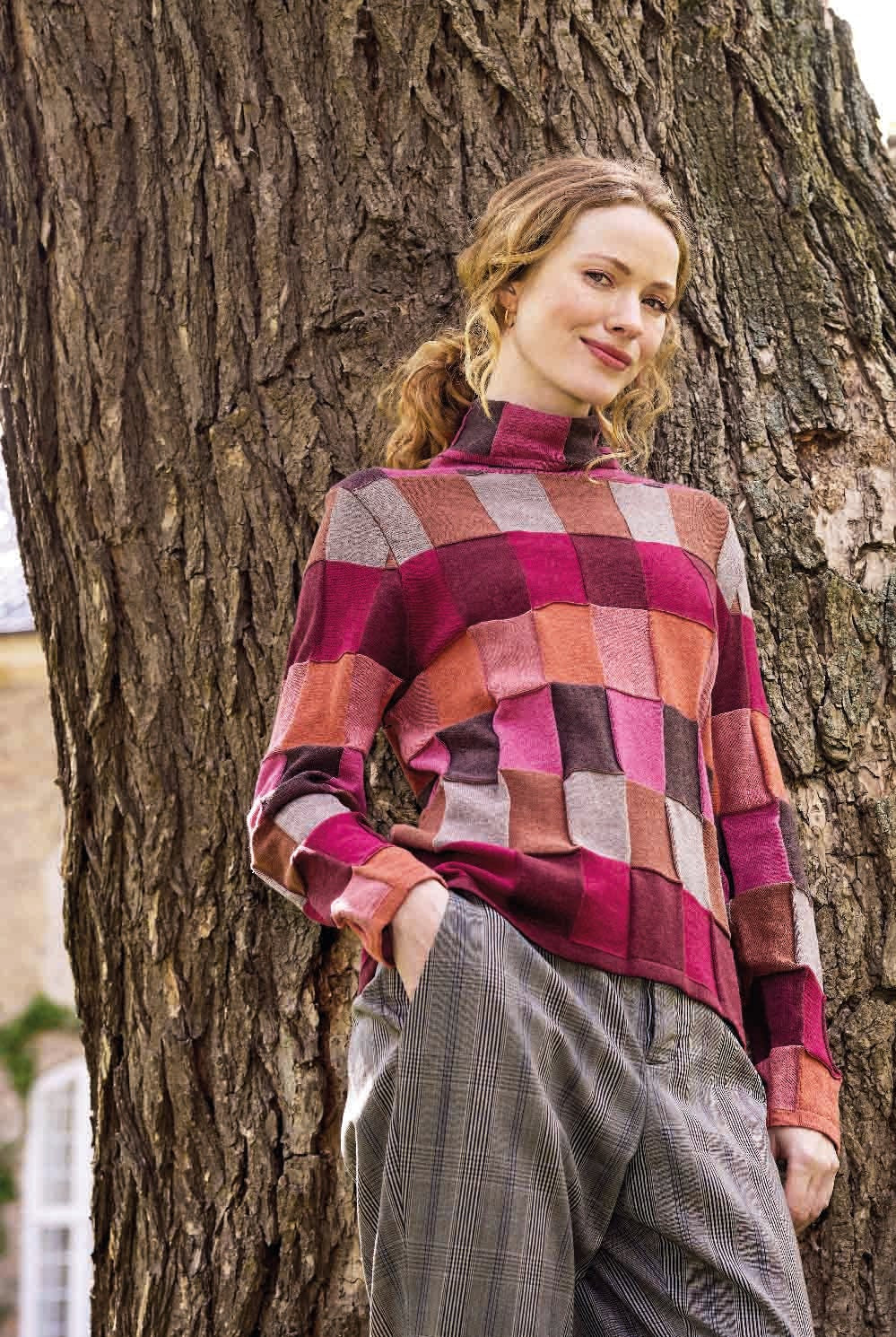 Mansted - Lindi Eco Box Roll Neck - Spice