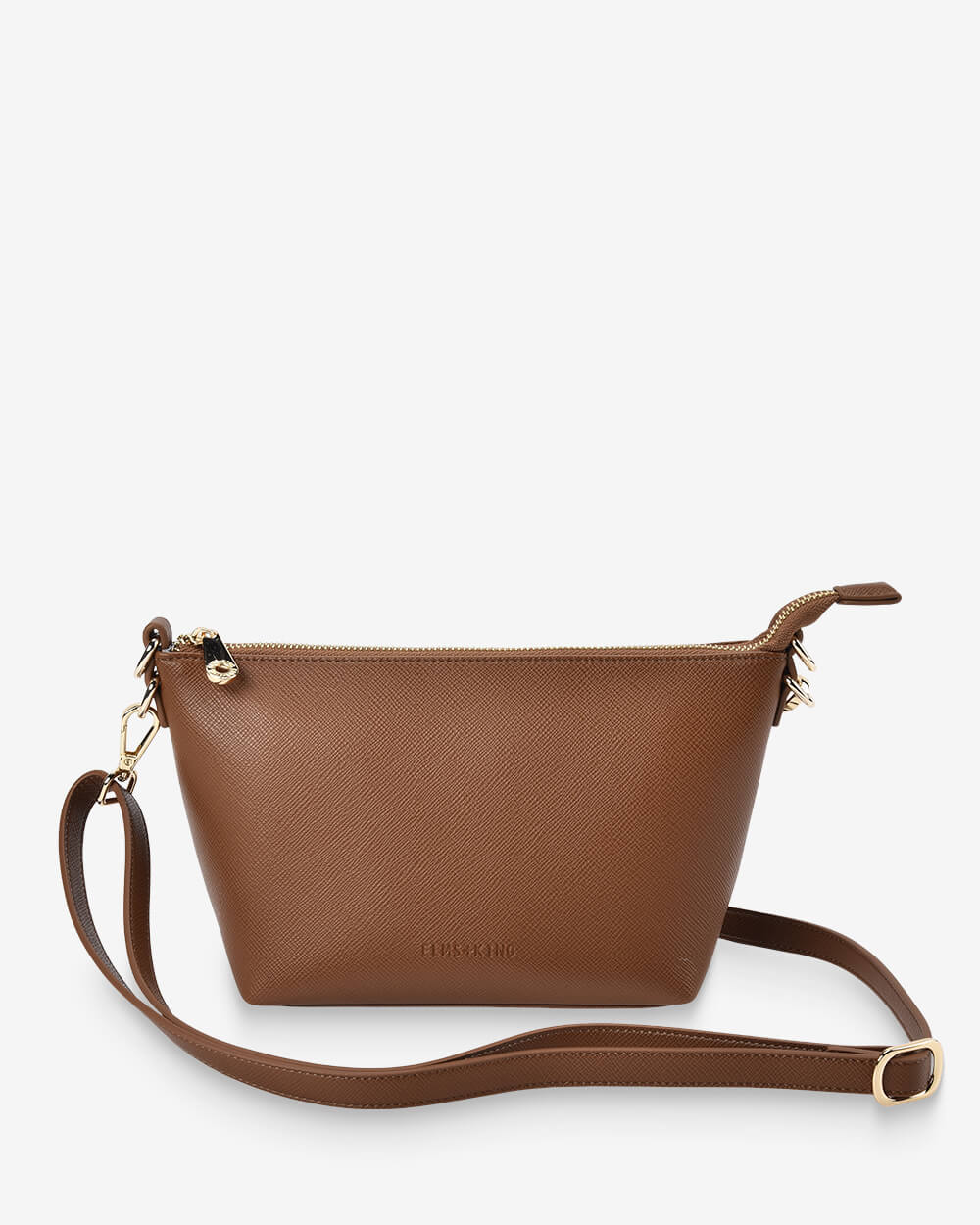 Elms & King - Leyton Crossbody - Tan Saffiano