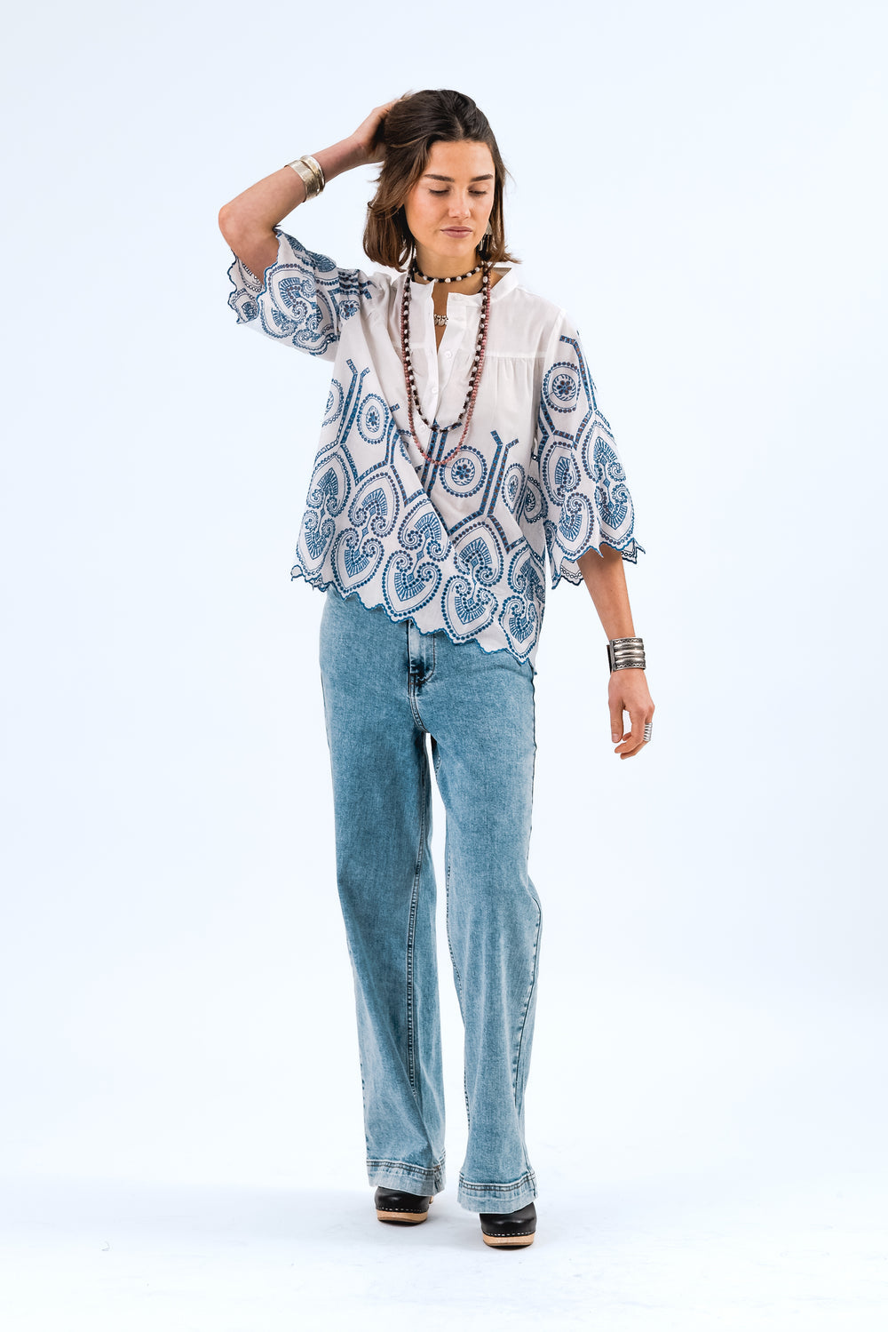Lollys - LouiseLL Blouse SS - White