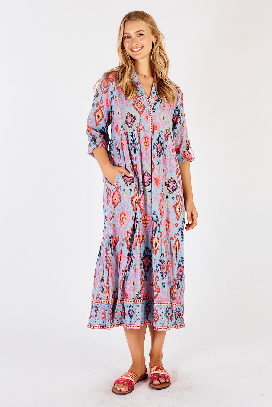 Lula Life - Augusta Midi Dress - Sky