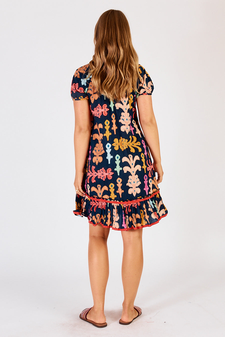 Lula Life - Olivia Shirred Dress - Navy