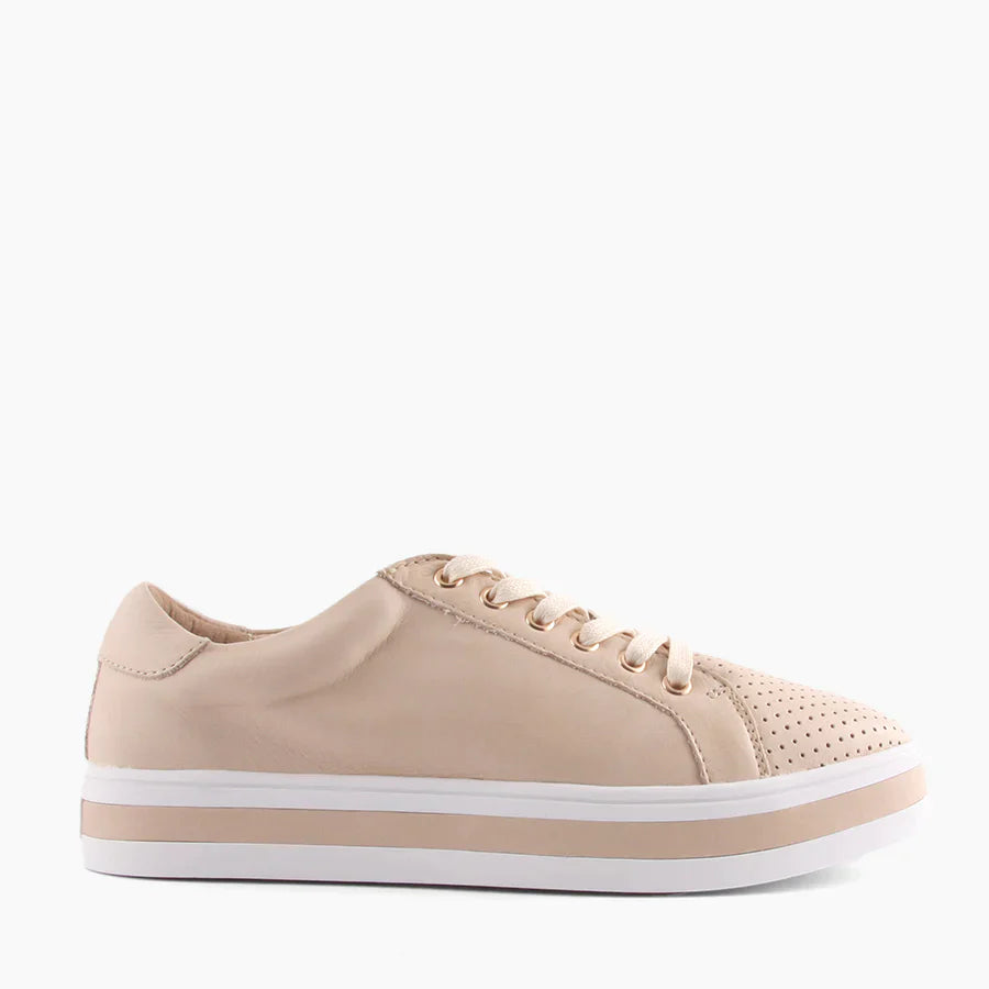 Alfie &amp; Evie -  Paradise Leather Sneaker - Naked