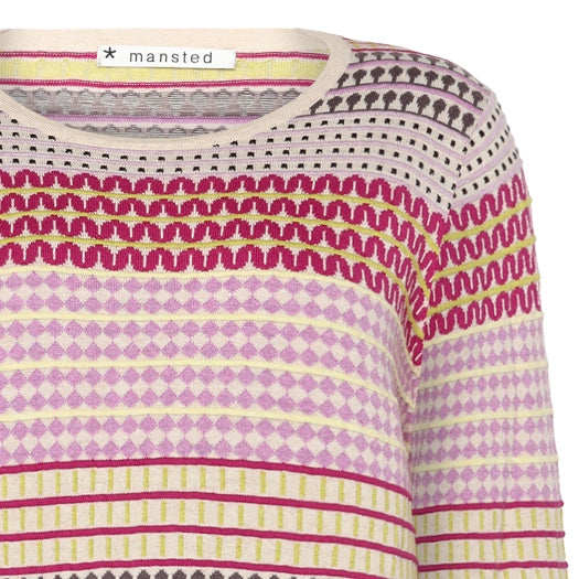 Mansted - Hibiscus Eco Maze Crew - Fuschsia
