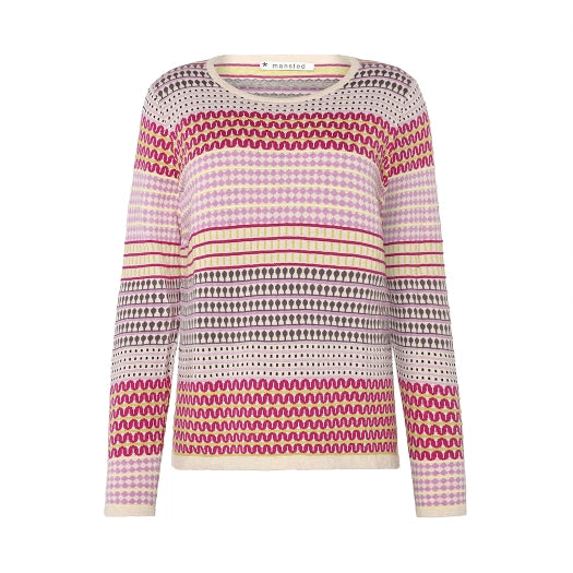 Mansted - Hibiscus Eco Maze Crew - Fuschsia