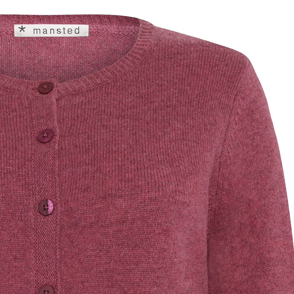Mansted - Midori Lamb Crew  Cardi - Soft Pink