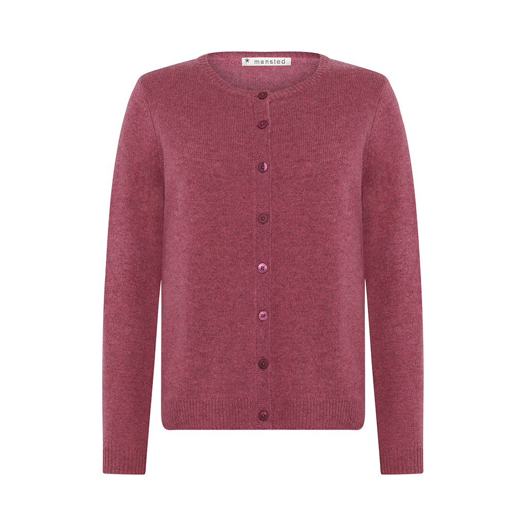 Mansted - Midori Lamb Crew  Cardi - Soft Pink