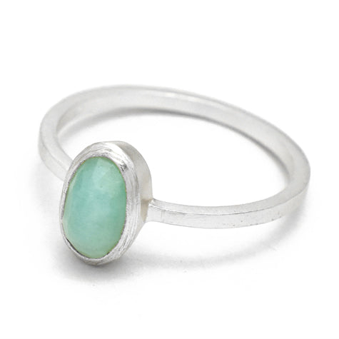 Gemma Ring - Amazonite Silver