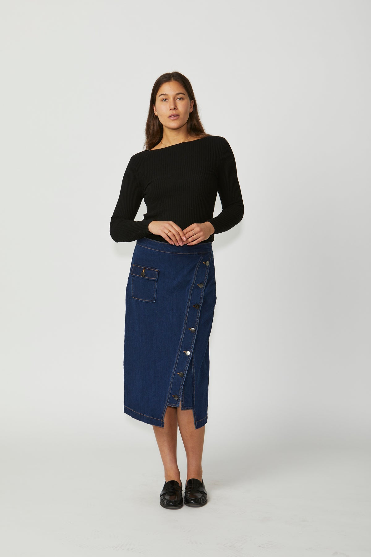 New London Jeans - Rhodes Denim Skirt - Dark