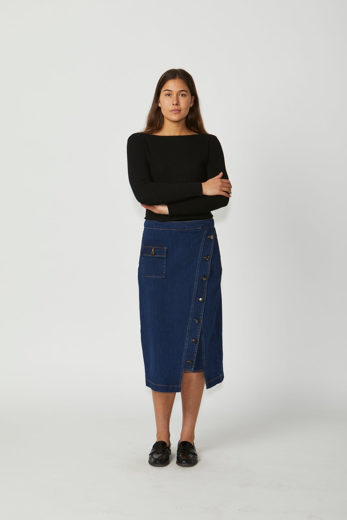 New London Jeans - Rhodes Denim Skirt - Dark