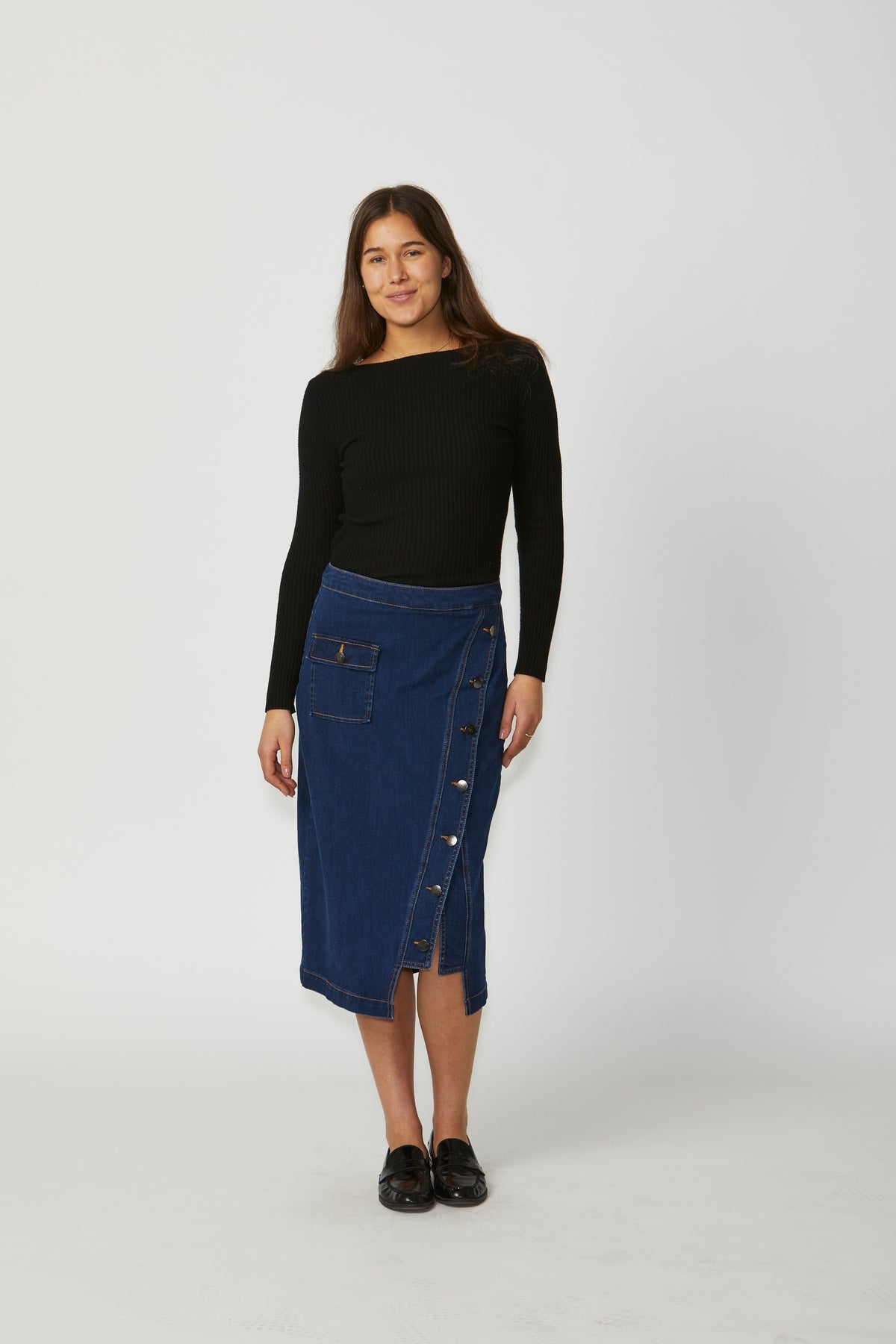 New London Jeans - Rhodes Denim Skirt - Dark