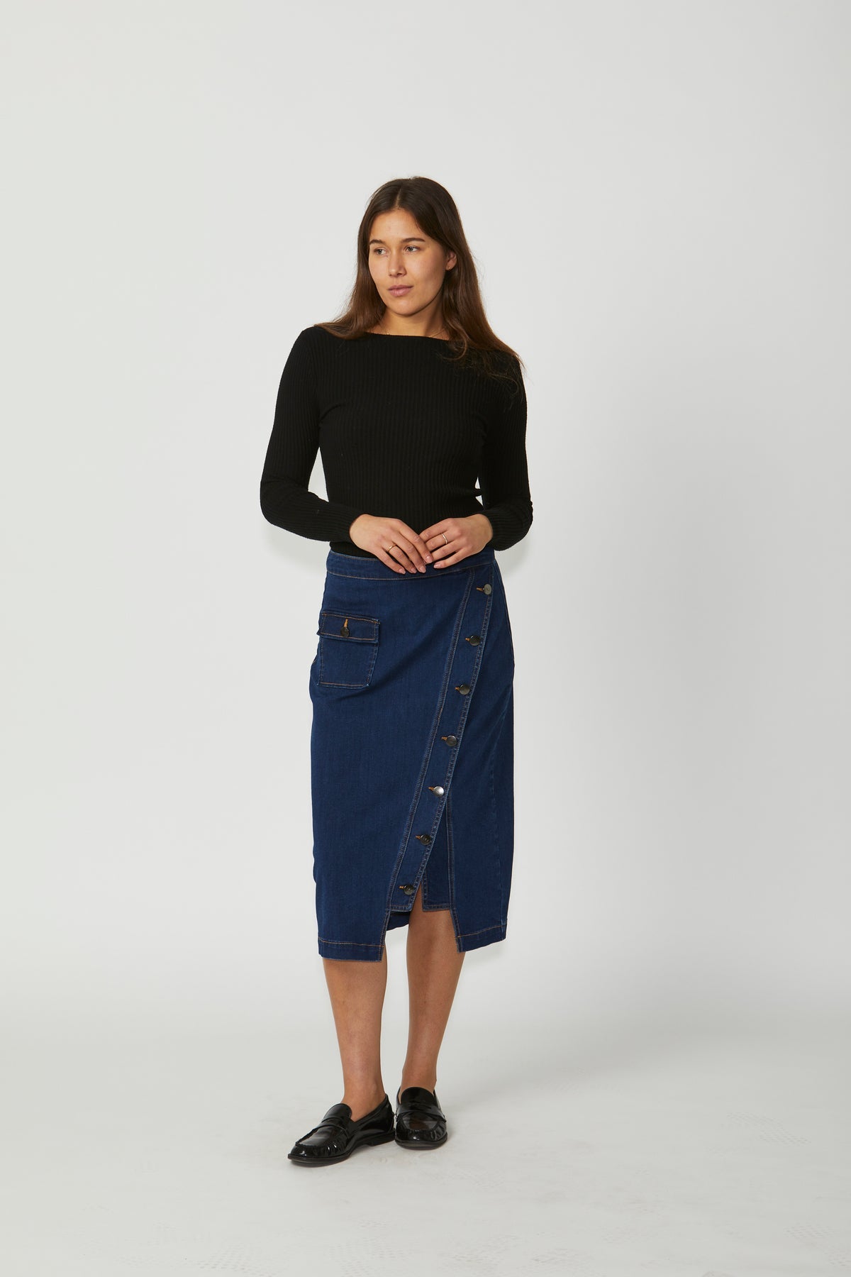 New London Jeans - Rhodes Denim Skirt - Dark