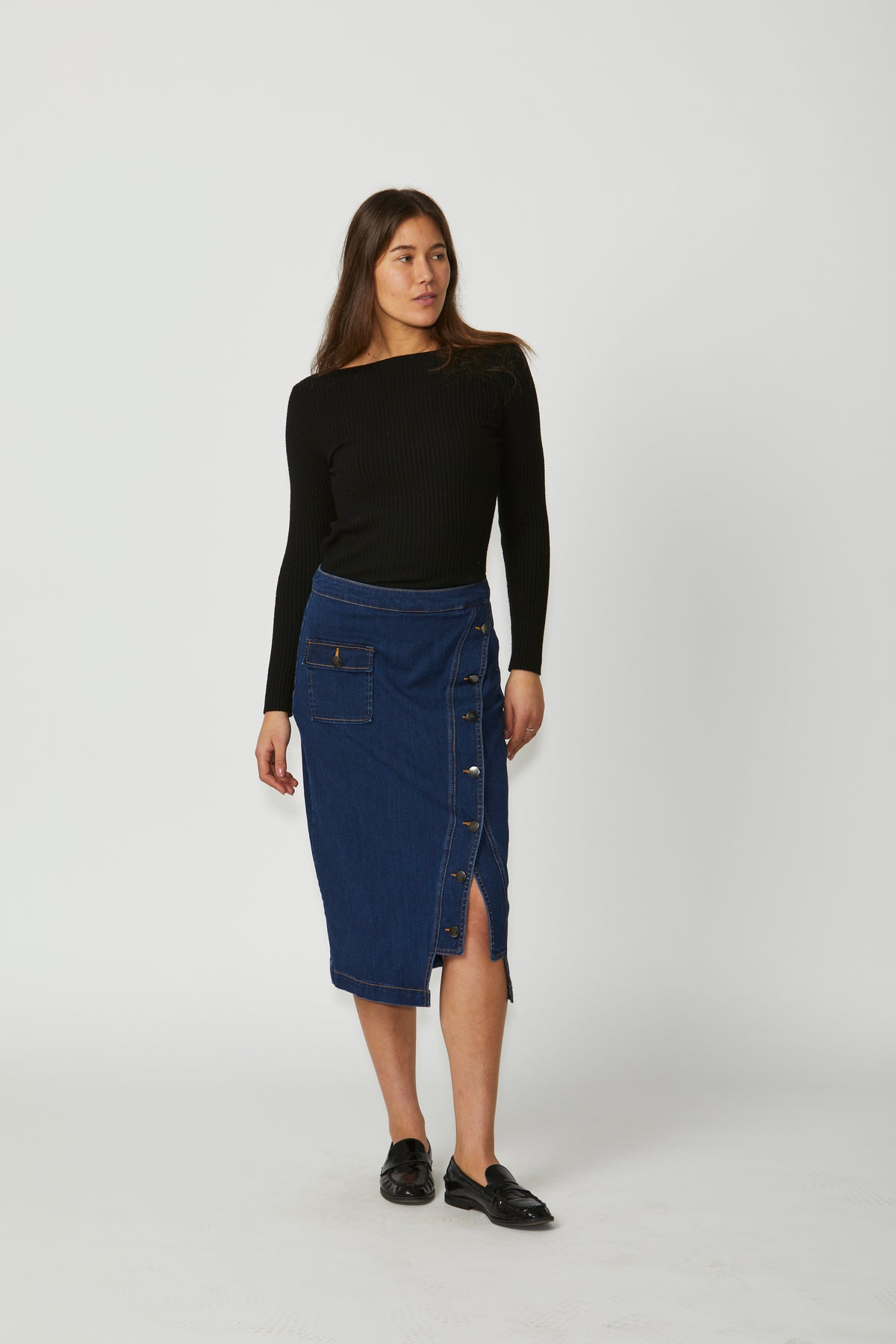 New London Jeans - Rhodes Denim Skirt - Dark