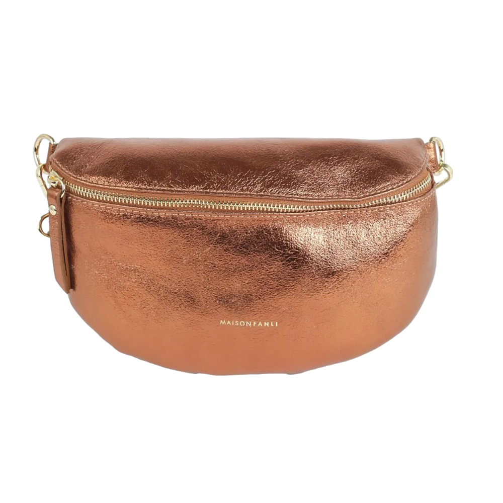 Maison Fanli - Leather Crossbody - Metallic Bronze