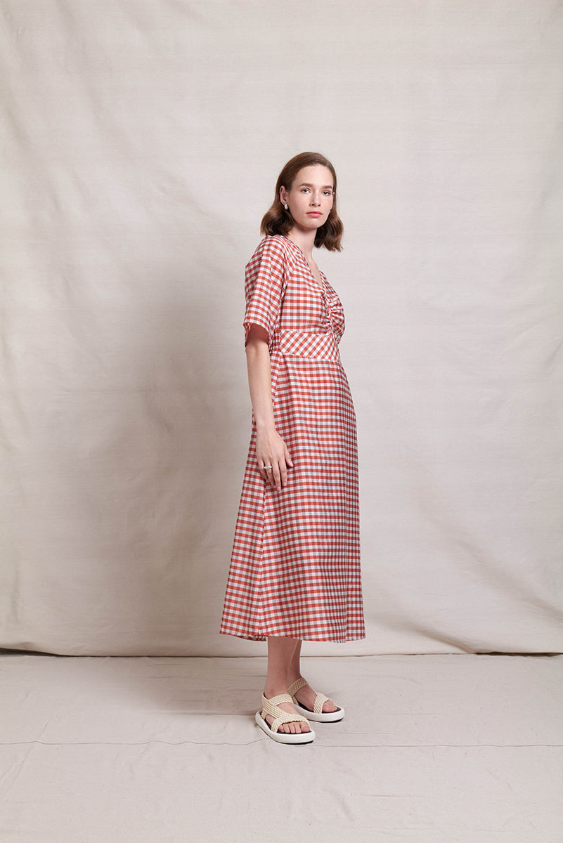 Neris - Absolute Pitch Dress - Clay Check