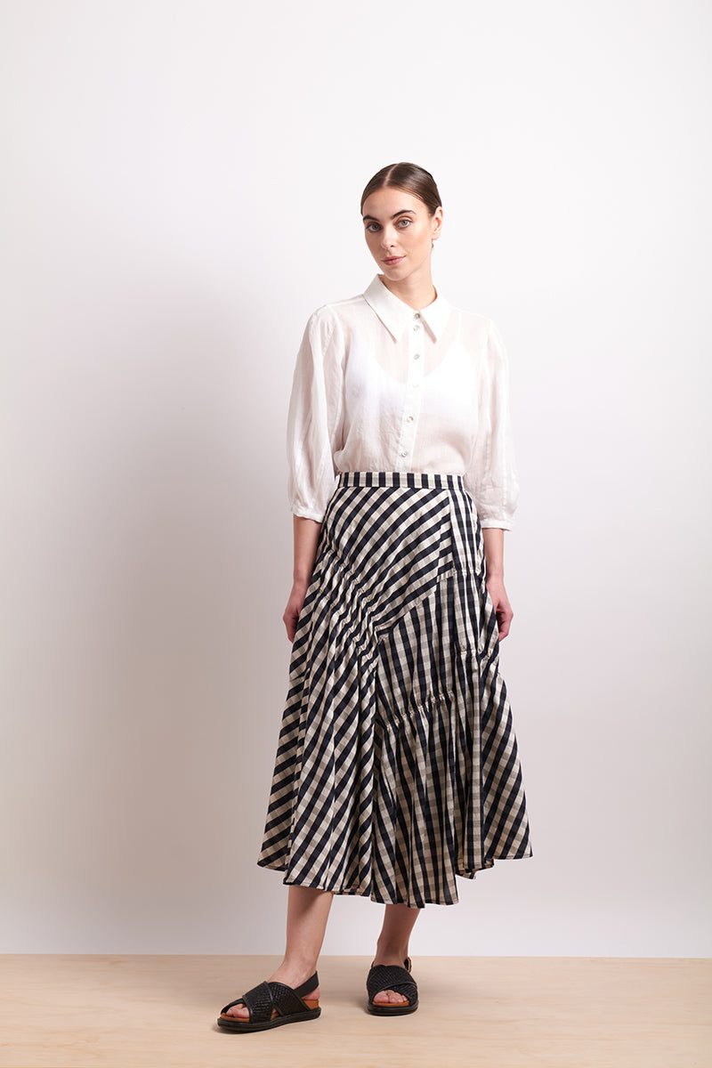 Neris - In Stitches Skirt - Ink Check