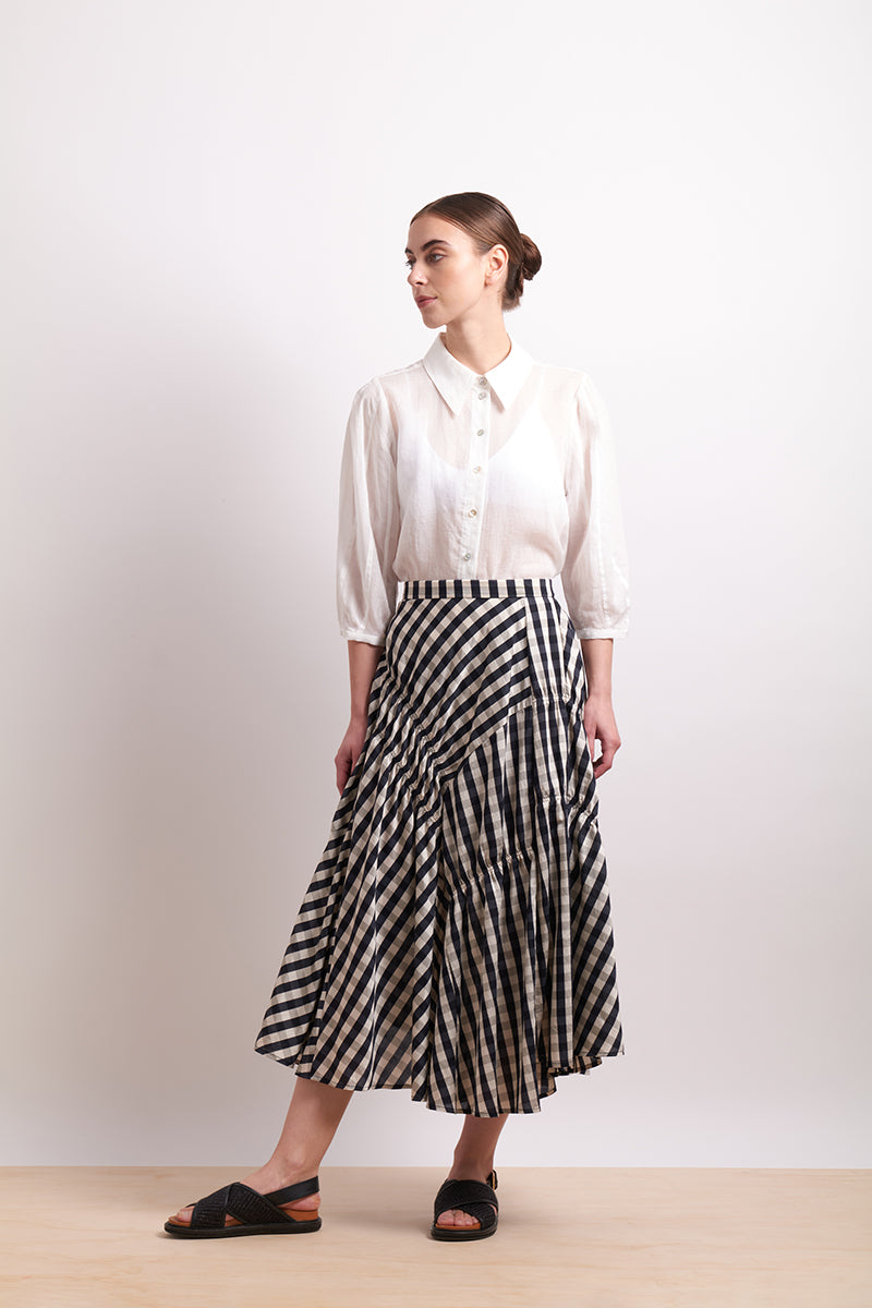Neris - In Stitches Skirt - Ink Check