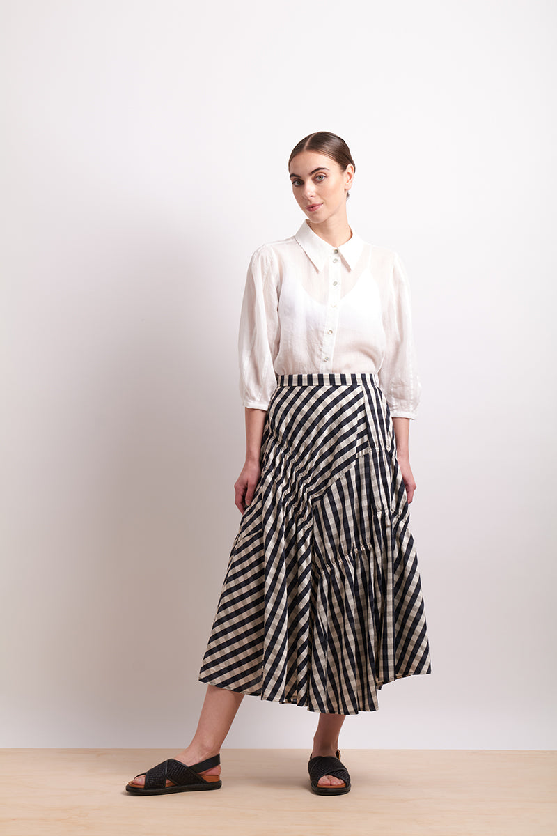 Neris - In Stitches Skirt - Ink Check