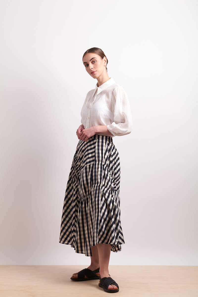 Neris - In Stitches Skirt - Ink Check