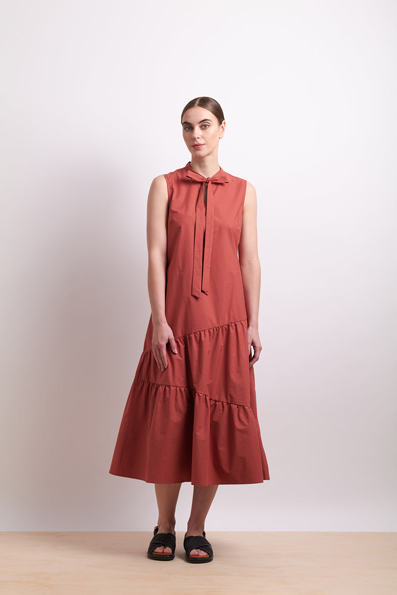 Neris - Paper Trail Dress - Cinnabar