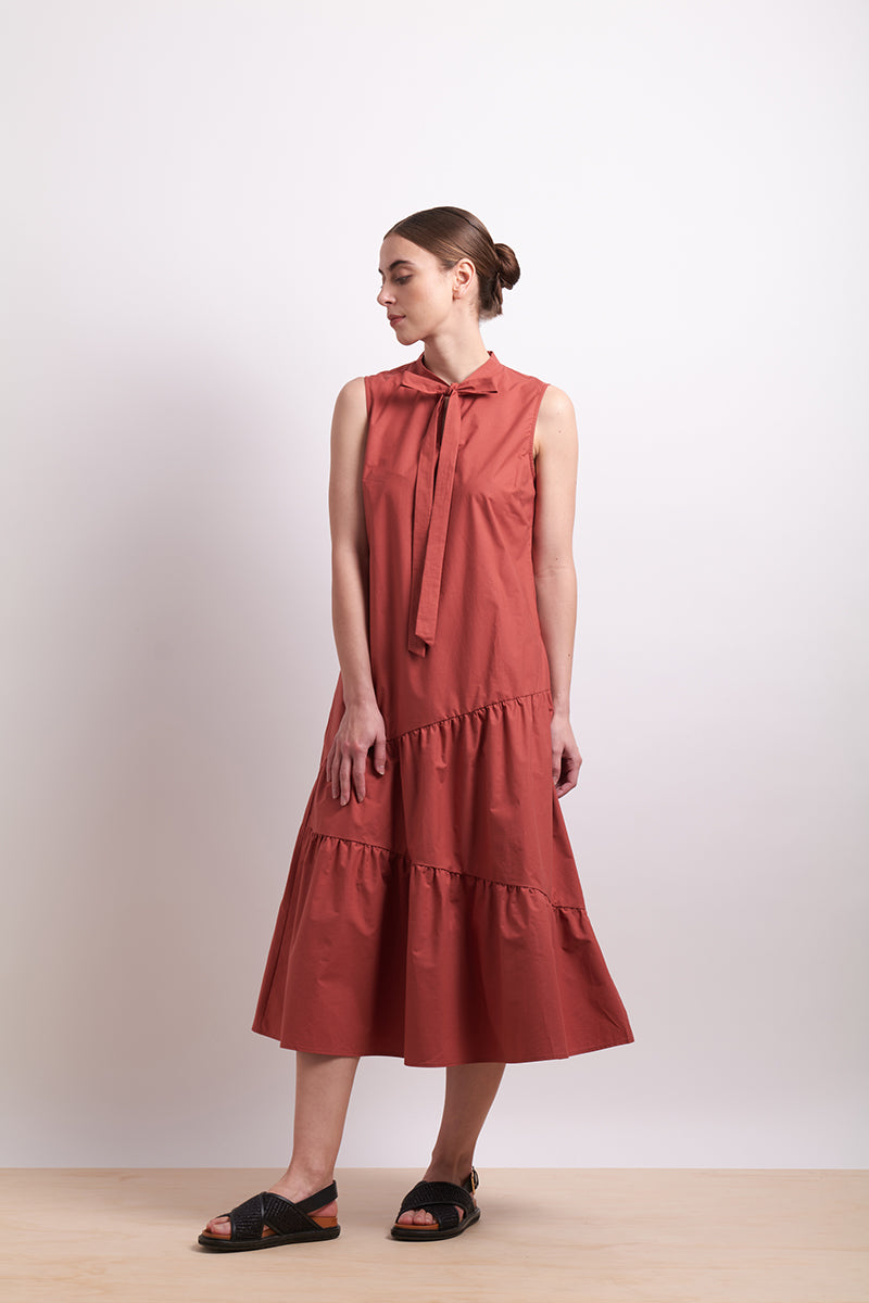 Neris - Paper Trail Dress - Cinnabar