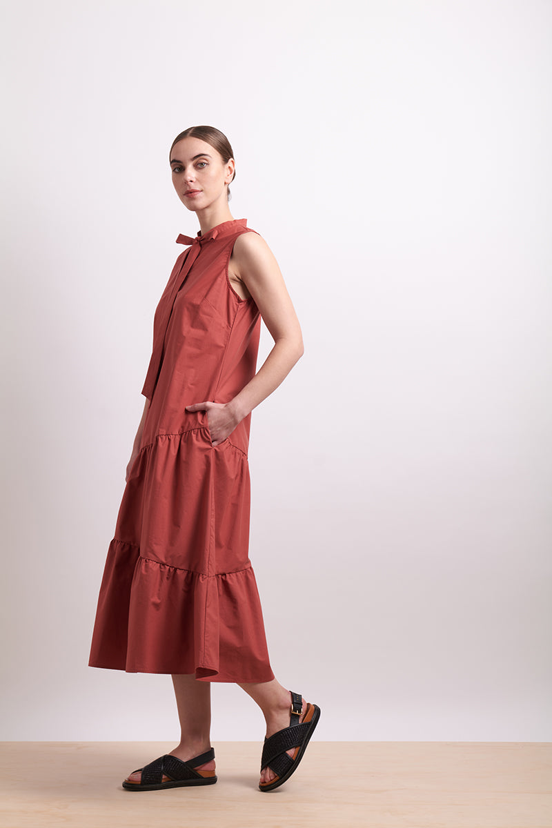 Neris - Paper Trail Dress - Cinnabar