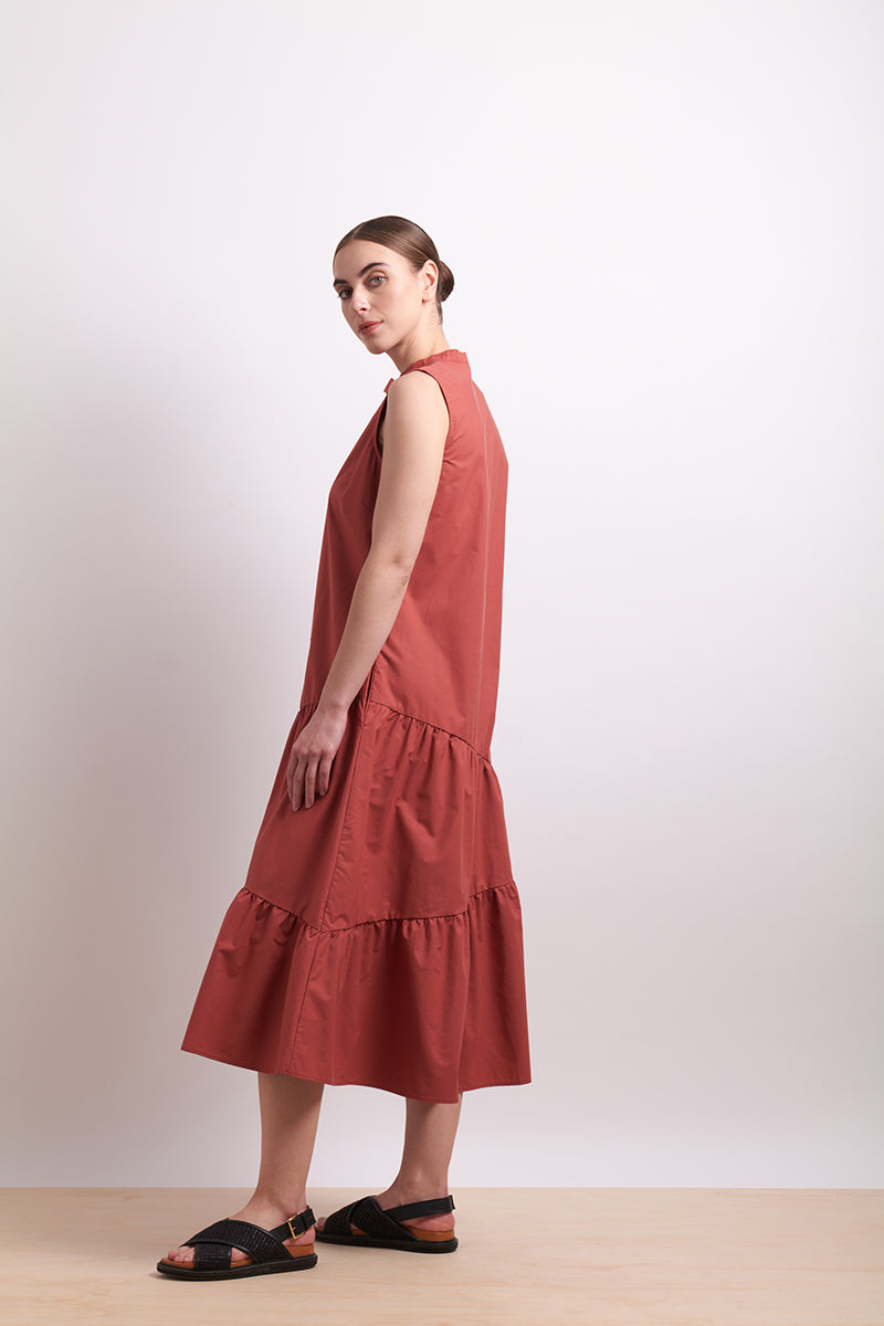 Neris - Paper Trail Dress - Cinnabar
