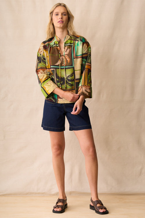 Neris - Ramona Blouse - Sunset Palms