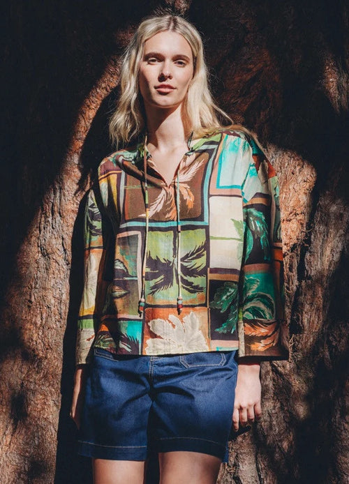 Neris - Ramona Blouse - Sunset Palms