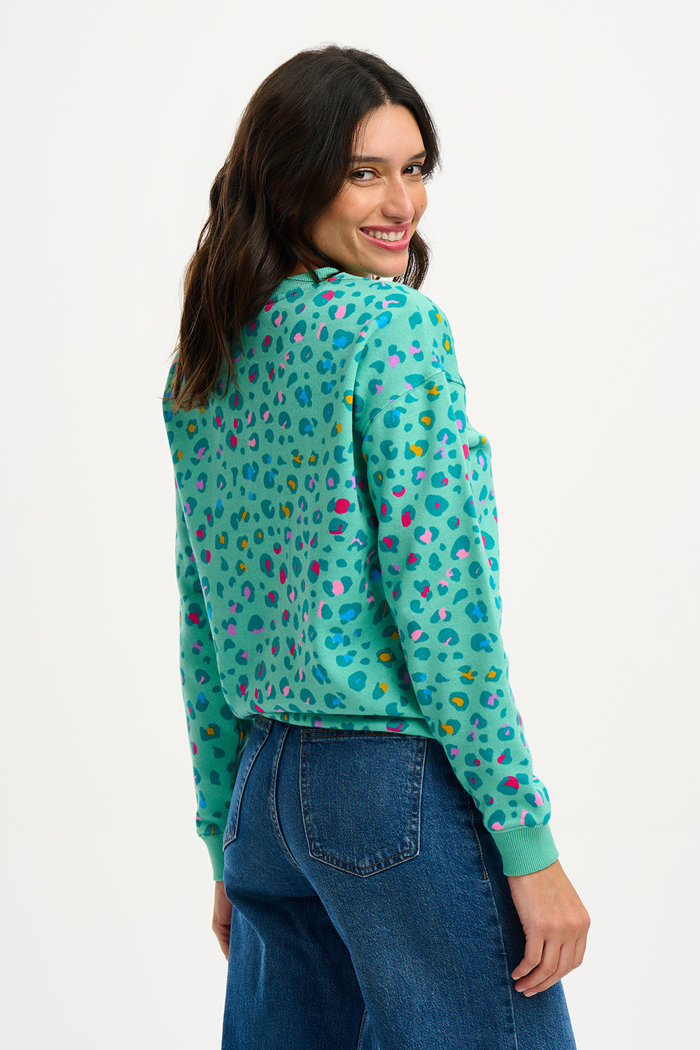 Sugarhill - Noah Sweatshirt -  Mint Leopard