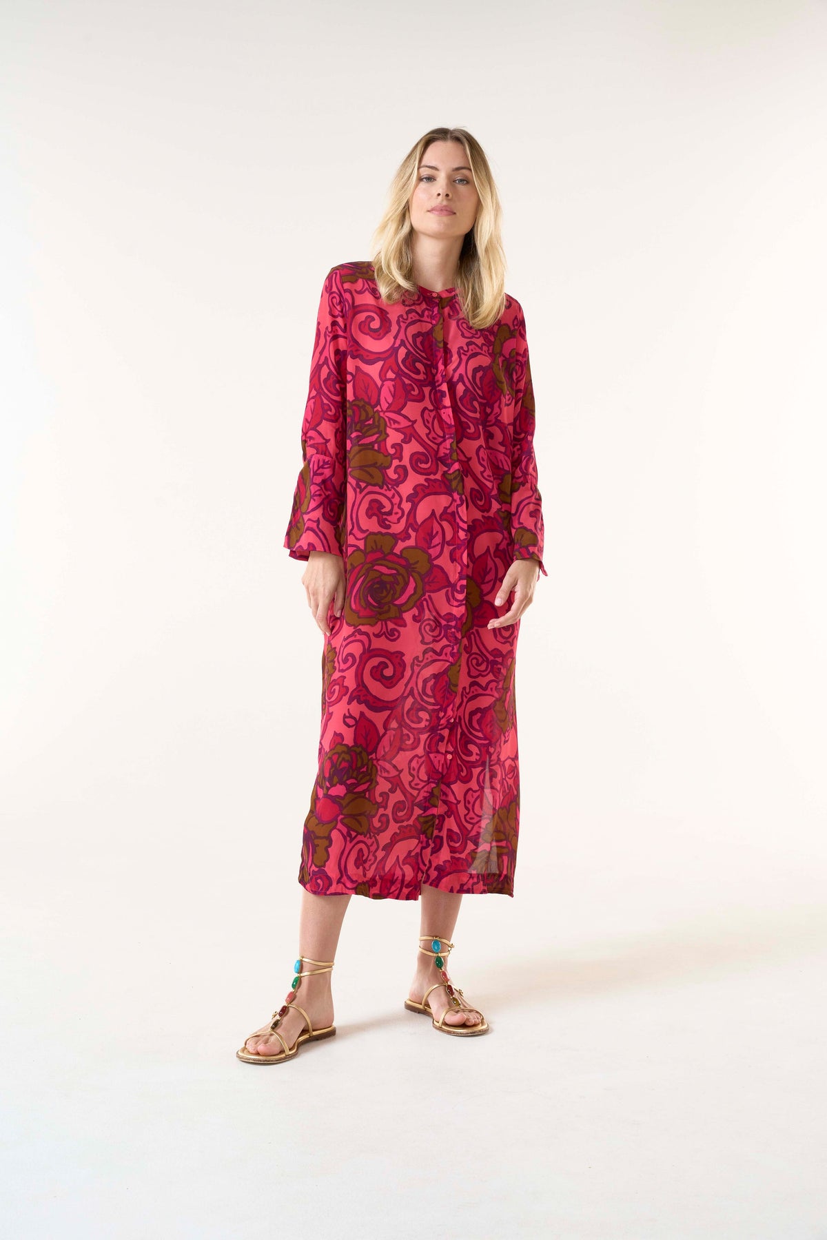 One Season - India Maxi Dress - San Sebastian Coral