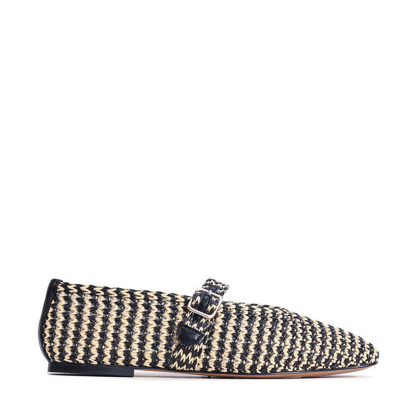 EOS - Santalum - Black Raffia Flats