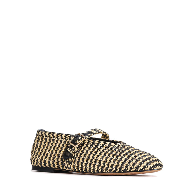 EOS - Santalum - Black Raffia Flats